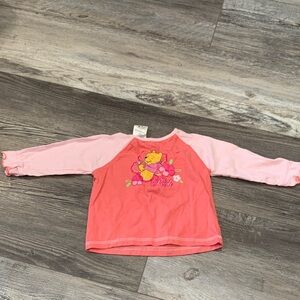 Disney Winnie the Pooh Pink Kids Shirt with Cartoon Print